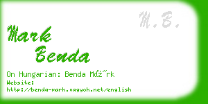 mark benda business card
